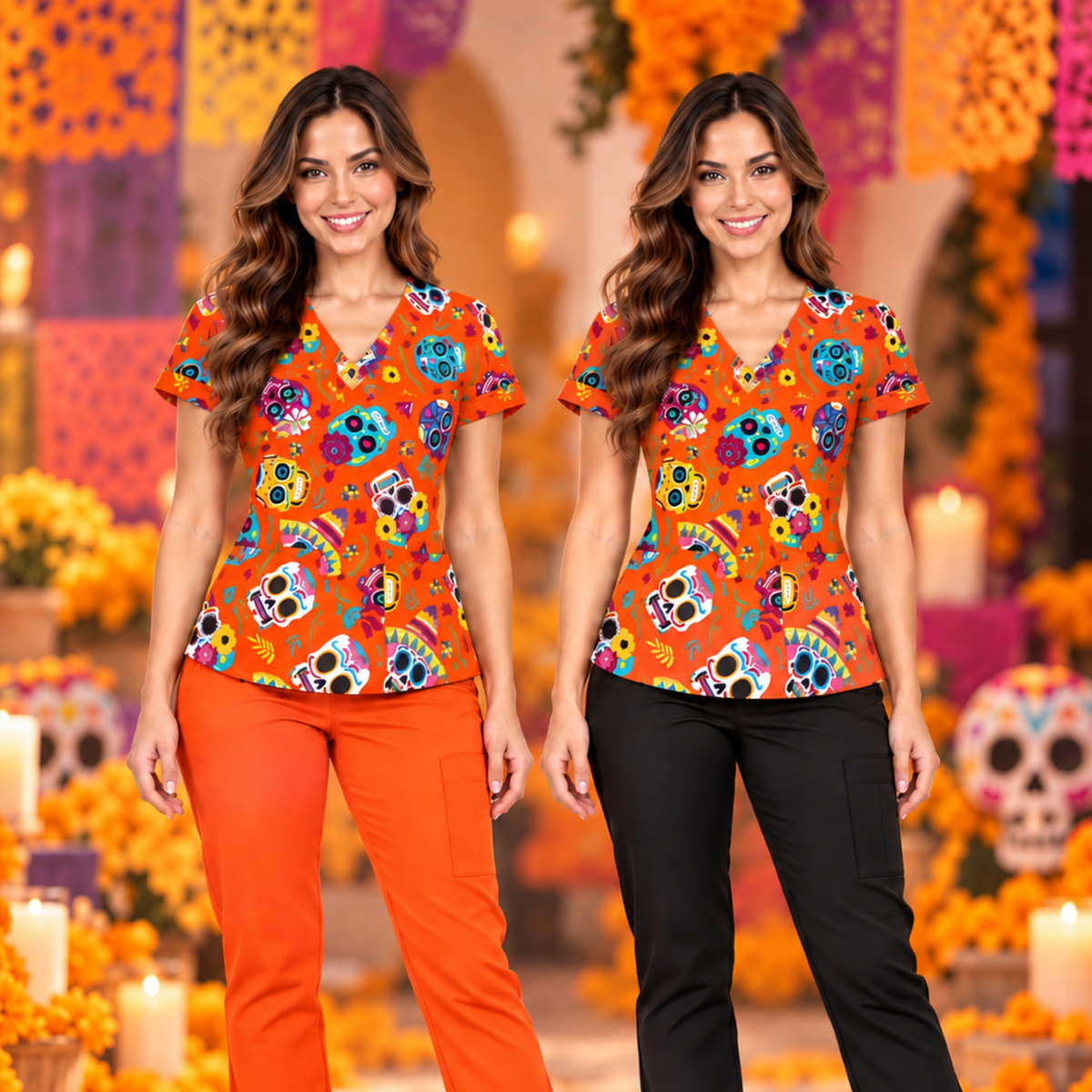 SCRUB DIA DE MUERTOS- NARANJA