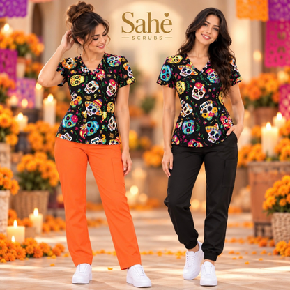 SCRUB DIA DE MUERTOS- NEGRO