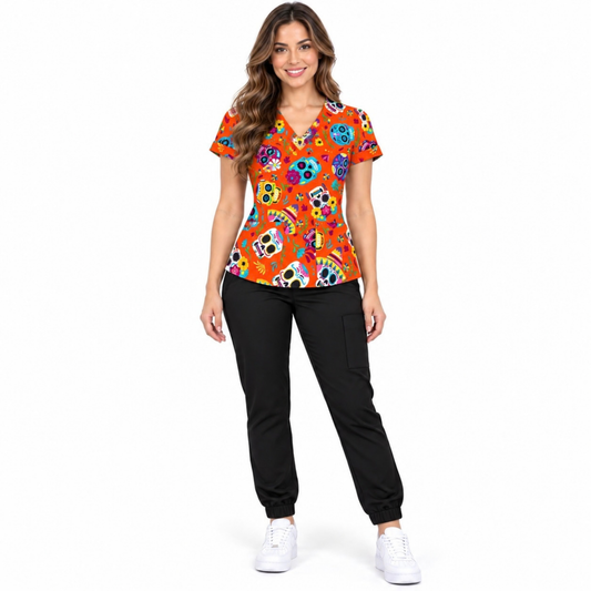 SCRUB DIA DE MUERTOS- NARANJA